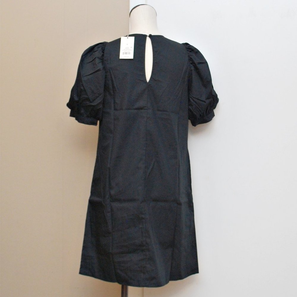 A New Day Women's Black Balloon Sleeve Dress - Picture 3 of 4